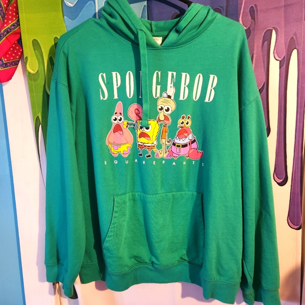 SpongeBob Hoodie, Youth XXL (19) Unisex